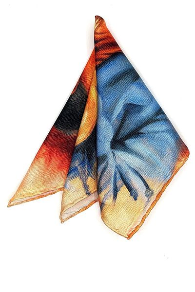 Kravatkolik Orange Men's Pocket Handkerchief SPS586-73