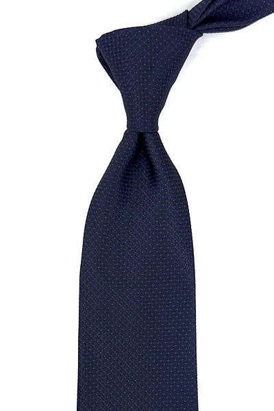 Kravatkolik Navy Blue Dot Pattern Classic Tie with Handkerchief KK12340