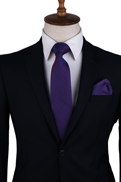 Kravatkolik Тъмносин кърпичка с мотиви Класическа вратовръзка Kk10306