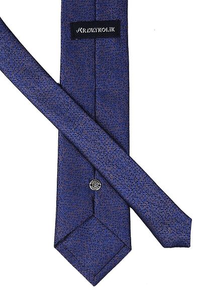Kravatkolik Navy Blue Sand Pattern Classic Tie with Handkerchief Kk9530