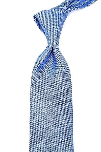Kravatkolik Classic Tie with Blue Sand Pattern Handkerchief KK12350