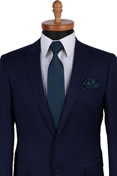 Kravatkolik Зелена кърпичка с мотив Класическа вратовръзка Kk9584