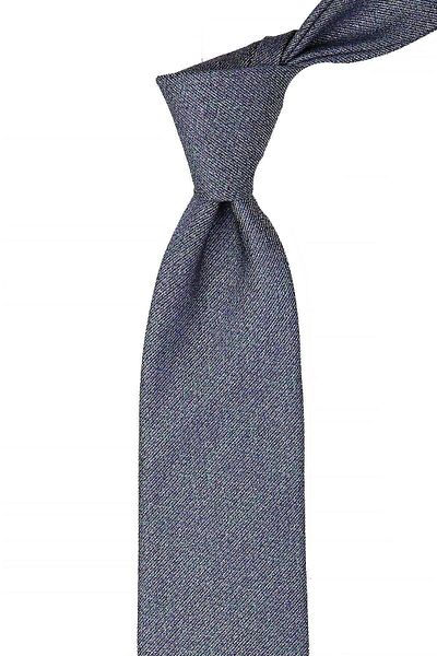 Kravatkolik Gray - Green Sand Pattern Classic Tie with Handkerchief Kk10505