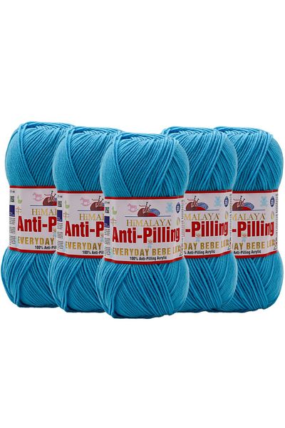 Himalaya 5 Pieces Himalaya Everyday Bebe Lux Anti Pilling - Turquoise Blue Hand Knitted 70423