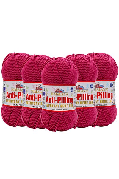 Himalaya 5 Pieces Himalayan Everyday Bebe Lux Anti Pilling - 7040 Pink Hand Knitting Yarn