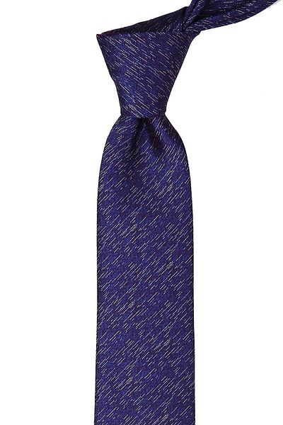 Kravatkolik Navy Blue - Plum Sand Pattern Slim Tie Sk7570