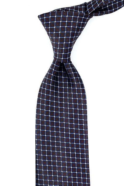 Kravatkolik Brown Small Pattern Classic Tie Kmp122