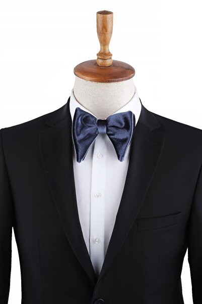 Kravatkolik Smoked Large Velvet Bow Tie P1697