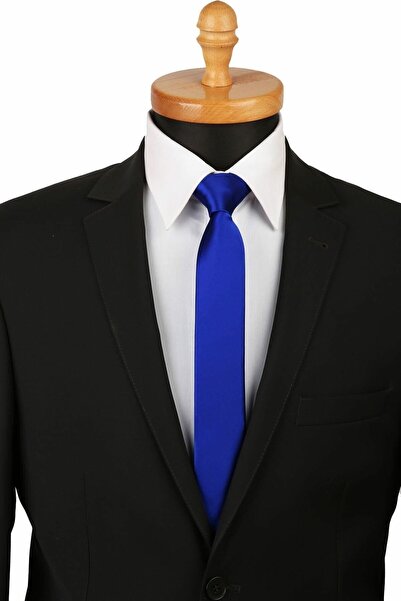 La Pescara Men's Saks Satin Plain Very Thin Tie UST03 KRVT8690002222035