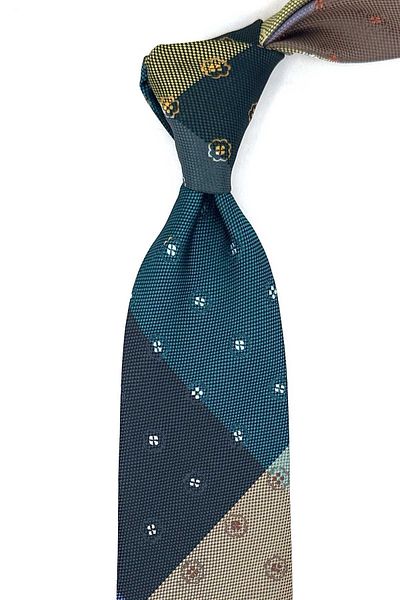 Kravatkolik Motif Pattern Multicolor Patchwork Classic Tie KK12157
