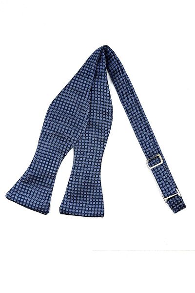 Kravatkolik Blue Dot Pattern Light Bow Tie AP184