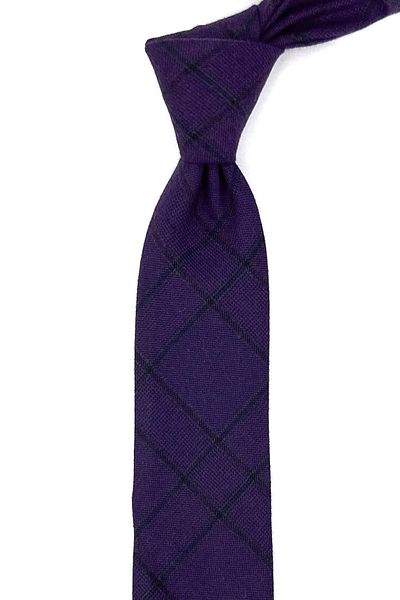 Kravatkolik Sk7806 Model Purple Wool Slim Tie