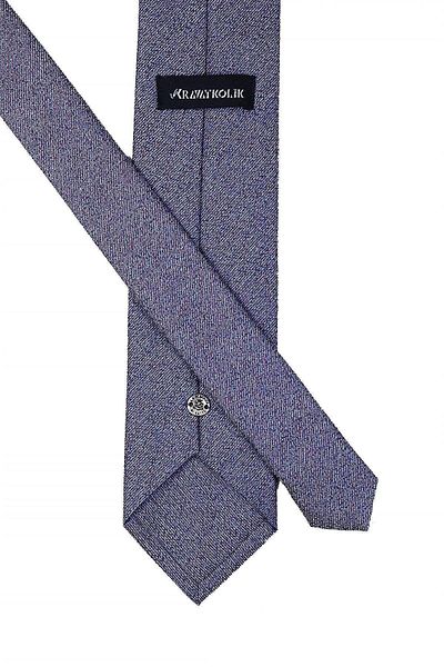 Kravatkolik Men's Blue Sand Pattern Classic Tie with Handkerchief Kk10503