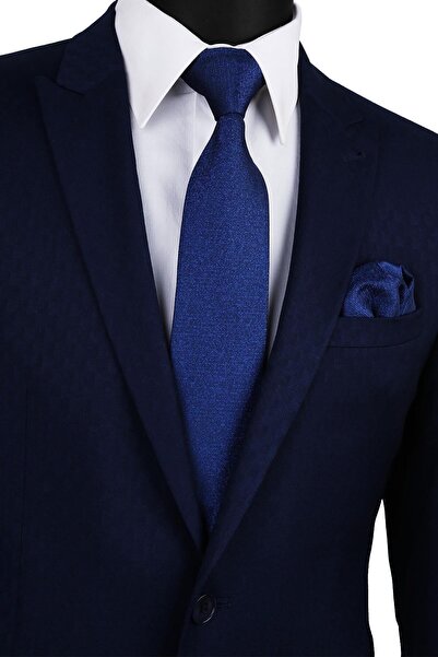 Kravatkolik Чоловічий класичний краватка з синім пісочним візерунком Kk9829