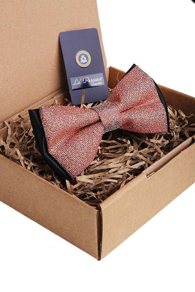 Kravatkolik Orange Sand Pattern Bow Tie