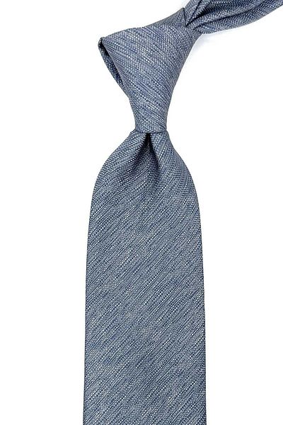 Kravatkolik Blue - Beige Sand Pattern Classic Tie with Handkerchief KK12344