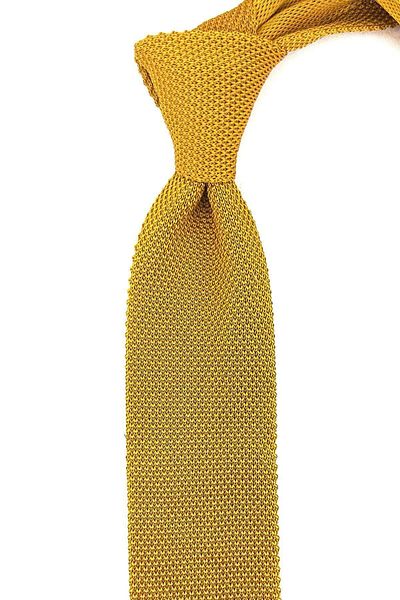 La Pescara Saffron Plain Knitted Tie Knitted 8349