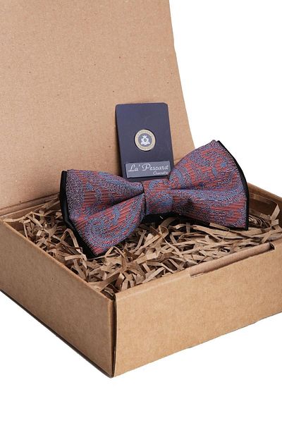 Kravatkolik Men's Multicolored Motif Pattern Bow Tie P1257