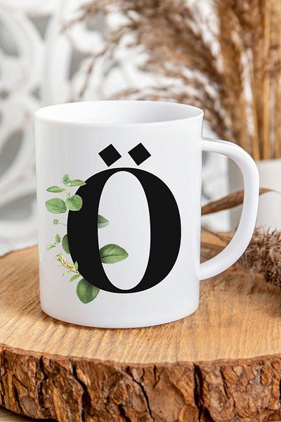 Kravatkolik Letter O Initial Printed Mug