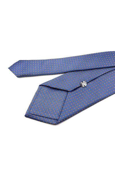 Kravatkolik Cravată clasică batistă cu model mic albastru KK12381