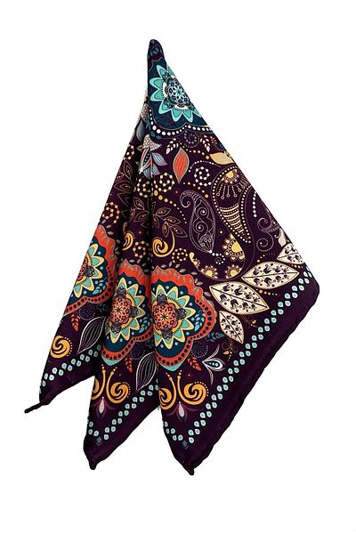 Kravatkolik Plum Motif Pattern Men's Pocket Handkerchief SPS627-106