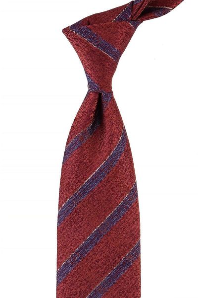 Kravatkolik Copper - Brown Plaid Pattern Classic Tie with Handkerchief Kk10761