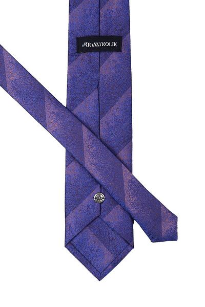 Kravatkolik Men's Blue Sand Pattern Classic Tie with Handkerchief Kk10017