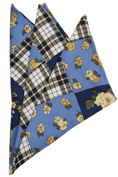 La Pescara Чоловіча синьо-біла шовкова хустинка з принтом SPS376 KRVT86900022...