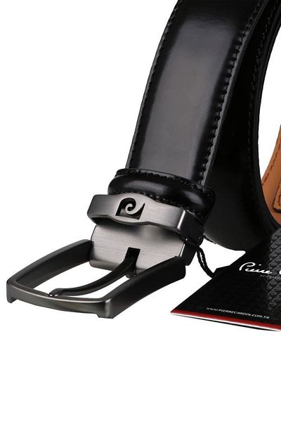 Pierre Cardin Men's Black Opening Belt KE23 KRVT8690002224124
