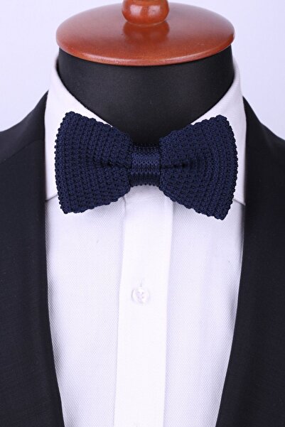 La Pescara Navy Blue Knitted Bow Tie Knitted 10