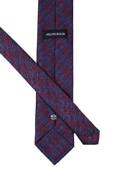 Kravatkolik Men's Blue Motif Pattern Classic Necktie with Handkerchief Kk10375