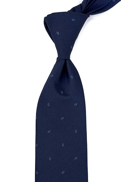 Kravatkolik Navy Blue Small Pattern Classic Necktie with Handkerchief KK12462