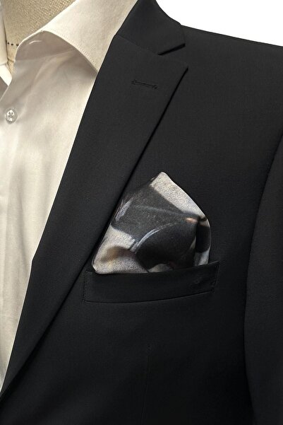 Kravatkolik Smoke Color Bicycle Motif Men's Pocket Handkerchief SPS590-66