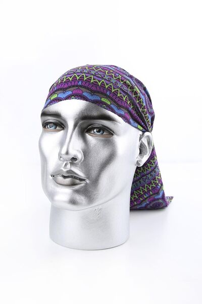 La Pescara Punk Border Purple Bandana Bnd67