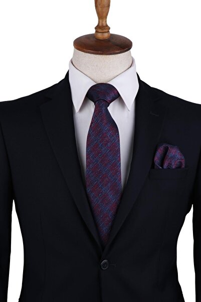 Kravatkolik Чоловічий класичний краватка з синім візерунком Kk10375