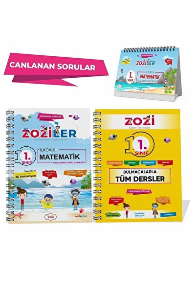 ZOZİLER Zozi 1.sınıf Canlanan Sorular Bulmaca Kitabı - Matematik Kitabı -mate...