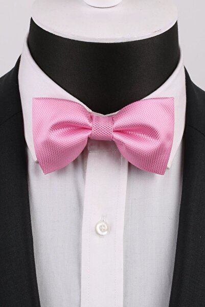 La Pescara Şeker Pembe Kendinden Desenli Papyon P492