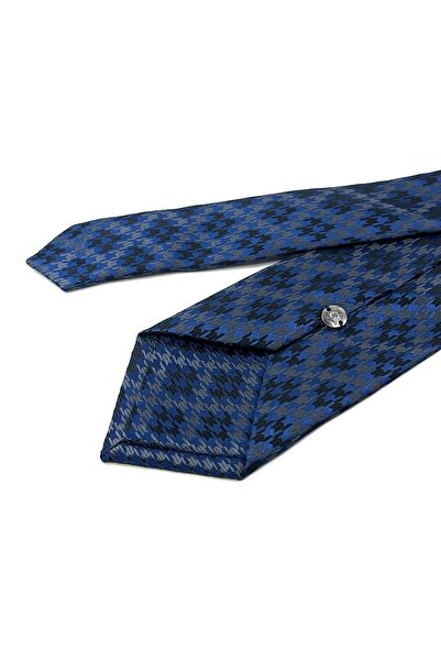 Kravatkolik Cravată clasică cu batistă cu model albastru KK12028