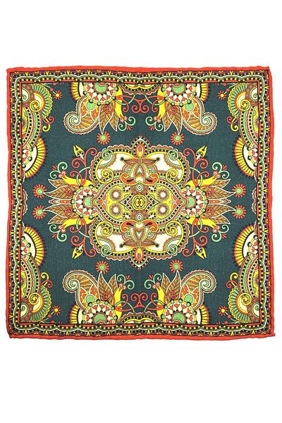Kravatkolik Multicolored Hand Stitched Italian Wool Pocket Handkerchief WL16