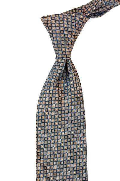 Kravatkolik Saffron Small Pattern Classic Tie with Handkerchief Kk11284