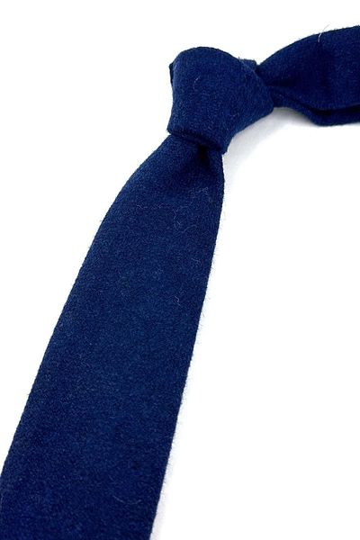 Kravatkolik Navy Blue Wool Slim Tie SK7809