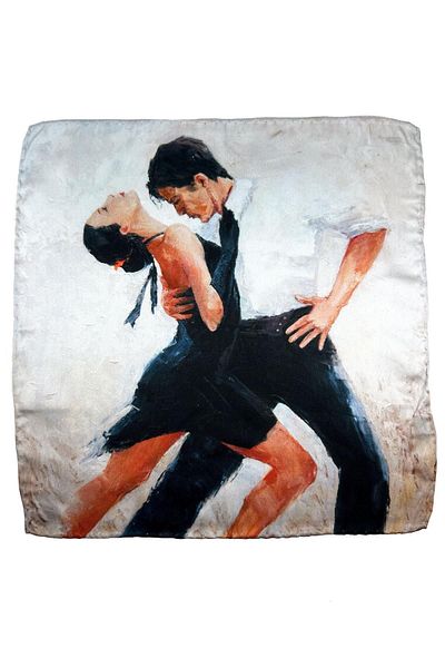 Kravatkolik Ice Blue Dance Motif Men's Pocket Handkerchief SPS638-118
