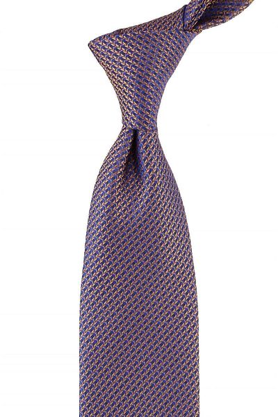 Kravatkolik Blue Yellow Dot Pattern Classic Tie with Handkerchief Kk10764