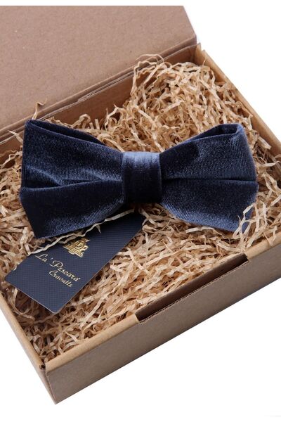 La Pescara Smoked Velvet Bow Tie P494