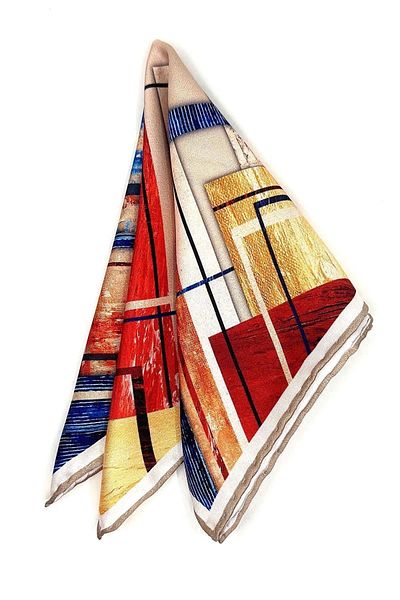 Kravatkolik Multicolored Square Pattern Men's Pocket Handkerchief SPS595-63