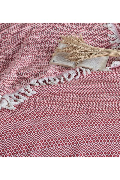 MCN Tekstil Double Bedspread 200x230 Cm Cotton Tasseled Pique