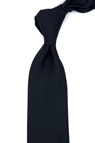 Kravatkolik Black Small Pattern Classic Tie with Handkerchief KK12360