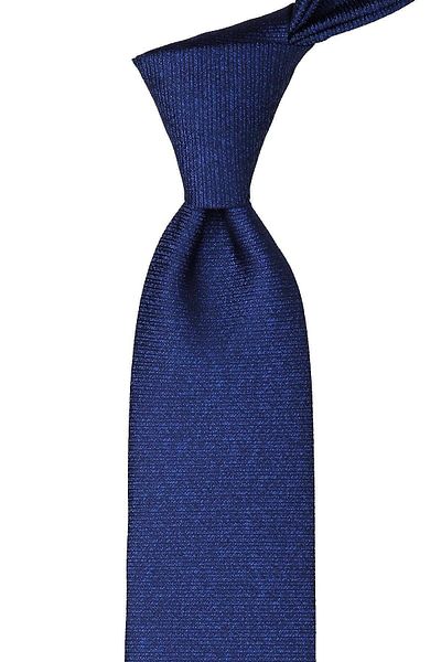Kravatkolik Men's Navy Blue Sand Pattern Classic Necktie with Handkerchief Kk9829