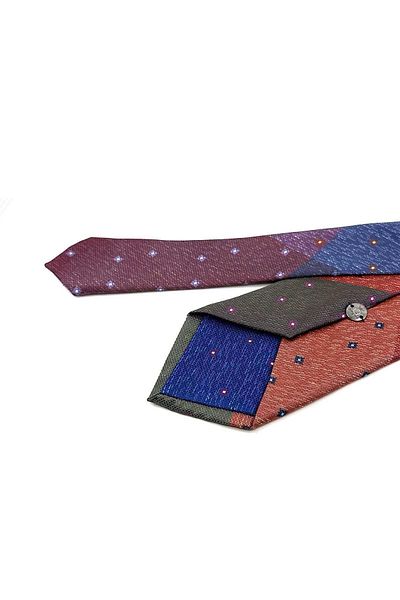 Kravatkolik Small Pattern Multicolor Patchwork Classic Necktie KK12216