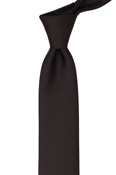 Kravatkolik Brown Dot Pattern Slim Tie Sk7594